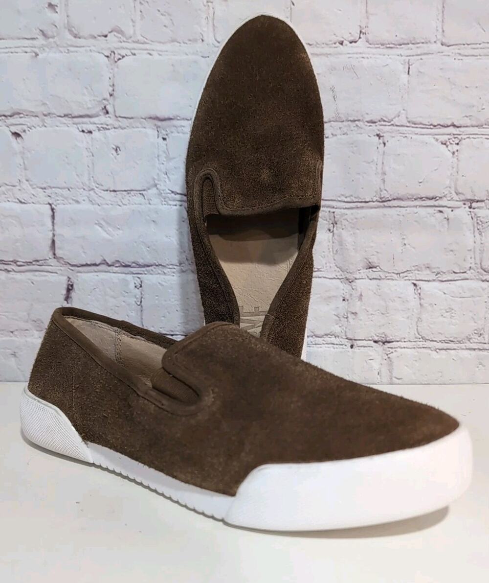 Frye Mia Women's 7.5 Slip On Coco Tan Suede Sneaker Loafer Casual Shoe EUC Brown